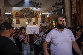 Mar Elias Church Victims Funeral - Damascus