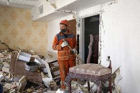 Building Damaged During Israeli Airstrikes - Tehran