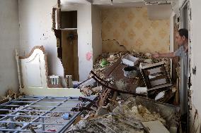 Building Damaged During Israeli Airstrikes - Tehran