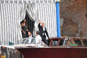 Jeff Bezos And Lauren Sanchez Leaving Hotel - Venice