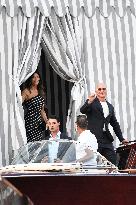 Jeff Bezos And Lauren Sanchez Leaving Hotel - Venice