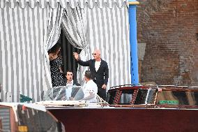 Jeff Bezos And Lauren Sanchez Leaving Hotel - Venice