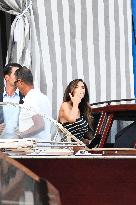 Jeff Bezos And Lauren Sanchez Leaving Hotel - Venice