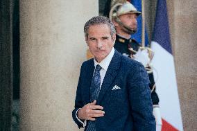 Director General of the International Atomic Energy Agency (IAEA) Rafael Grossi at the Elysee Palace - Paris AJ