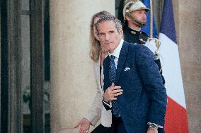 Director General of the International Atomic Energy Agency (IAEA) Rafael Grossi at the Elysee Palace - Paris AJ