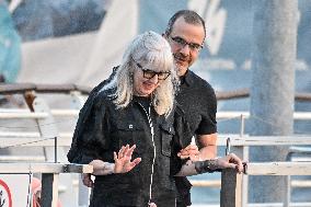 Jeff Wilke And Wife Liesl D Wilke Arriving At Venice Airport