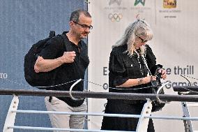 Jeff Wilke And Wife Liesl D Wilke Arriving At Venice Airport