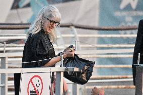 Jeff Wilke And Wife Liesl D Wilke Arriving At Venice Airport