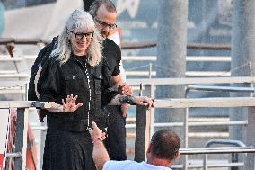 Jeff Wilke And Wife Liesl D Wilke Arriving At Venice Airport