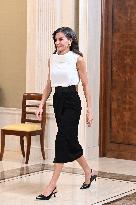 Queen Letizia At An Audience With The Women's National Football Team - Madrid