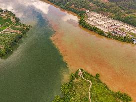 River Turbid Clear Scenery in Nanning