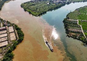 River Turbid Clear Scenery in Nanning