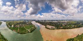 River Turbid Clear Scenery in Nanning