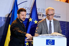 President Zelensky at the Council of Europe - Strasbourg