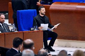 President Zelensky at the Council of Europe - Strasbourg