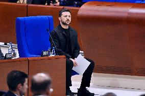 President Zelensky at the Council of Europe - Strasbourg