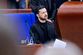 President Zelensky at the Council of Europe - Strasbourg