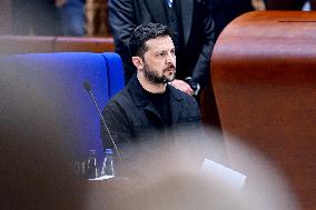 President Zelensky at the Council of Europe - Strasbourg