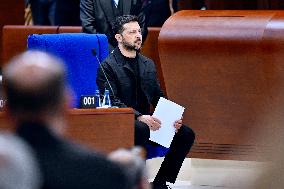 President Zelensky at the Council of Europe - Strasbourg