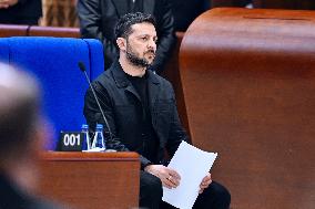 President Zelensky at the Council of Europe - Strasbourg