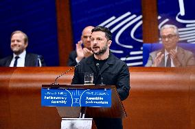 President Zelensky at the Council of Europe - Strasbourg