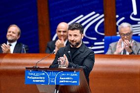 President Zelensky at the Council of Europe - Strasbourg