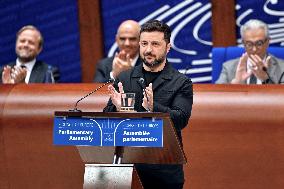 President Zelensky at the Council of Europe - Strasbourg