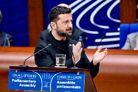 President Zelensky at the Council of Europe - Strasbourg