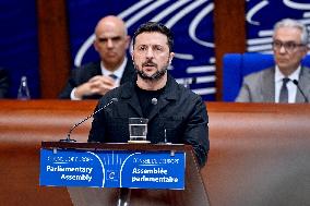 President Zelensky at the Council of Europe - Strasbourg