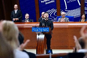 President Zelensky at the Council of Europe - Strasbourg