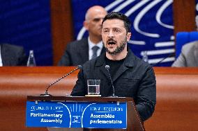 President Zelensky at the Council of Europe - Strasbourg