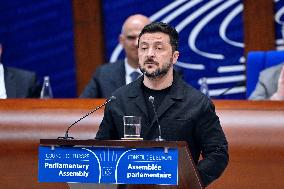 President Zelensky at the Council of Europe - Strasbourg