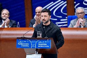 President Zelensky at the Council of Europe - Strasbourg