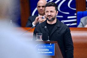 President Zelensky at the Council of Europe - Strasbourg