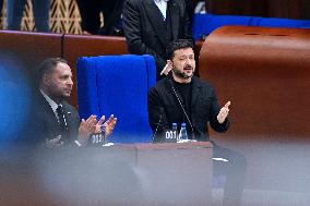 President Zelensky at the Council of Europe - Strasbourg