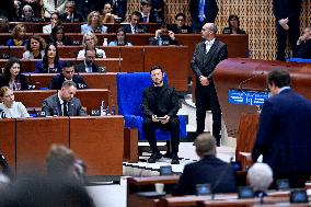President Zelensky at the Council of Europe - Strasbourg