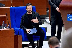 President Zelensky at the Council of Europe - Strasbourg