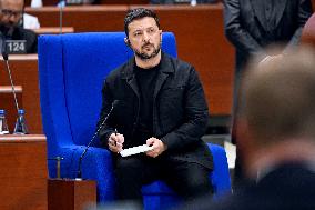 President Zelensky at the Council of Europe - Strasbourg