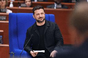 President Zelensky at the Council of Europe - Strasbourg