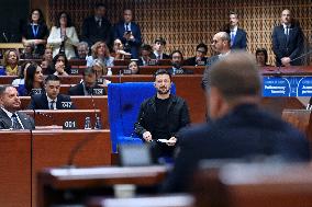 President Zelensky at the Council of Europe - Strasbourg