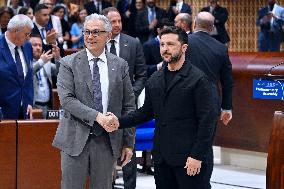 President Zelensky at the Council of Europe - Strasbourg
