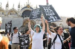 Extinction Rebellion Action Against Jeff Bezos’ Wedding - Venice
