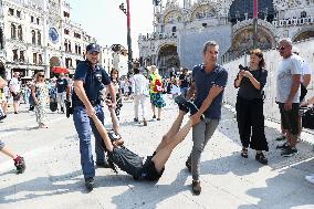 Extinction Rebellion Action Against Jeff Bezos’ Wedding - Venice