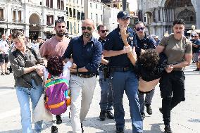 Extinction Rebellion Action Against Jeff Bezos’ Wedding - Venice
