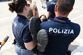 Extinction Rebellion Action Against Jeff Bezos’ Wedding - Venice