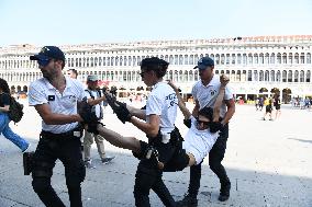 Extinction Rebellion Action Against Jeff Bezos’ Wedding - Venice