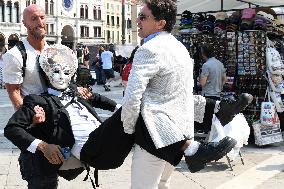 Extinction Rebellion Action Against Jeff Bezos’ Wedding - Venice