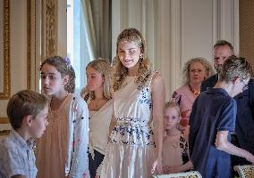 Princess Elisabeth Hosts Young Patients at Royal Palace - Brussels