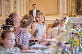 Princess Elisabeth Hosts Young Patients at Royal Palace - Brussels