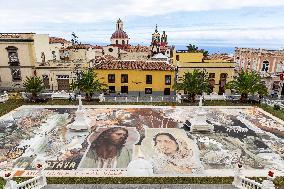 Carpet Made with Sand in The Church Square of La Orotava - Tenerife